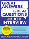 Cover image for Great Answers, Great Questions For Your Job Interview